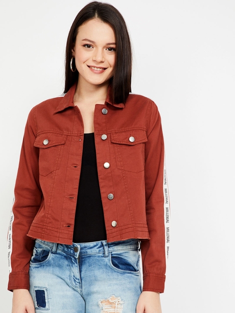 

Fame Forever by Lifestyle Women Rust Solid Denim Jacket