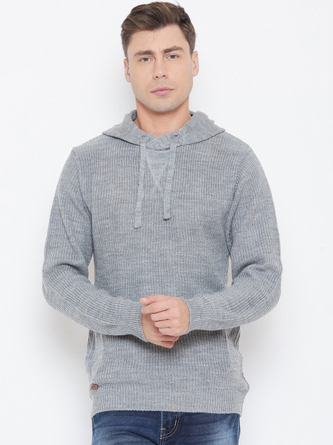 

Duke Men Grey Solid Pullover