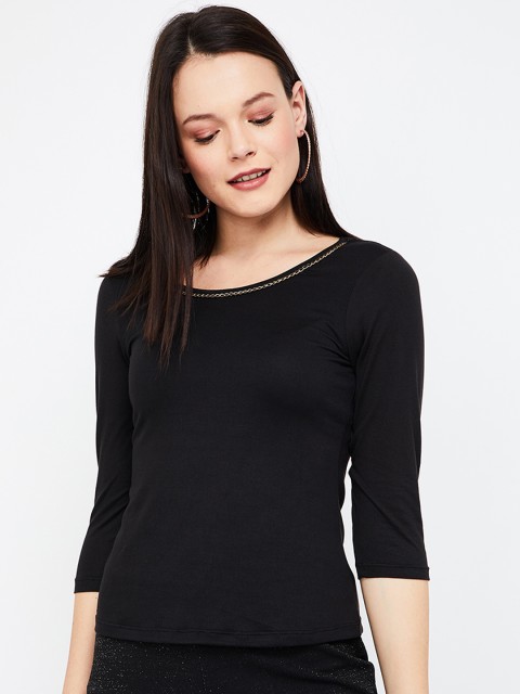

Bossini Women Black Solid Top