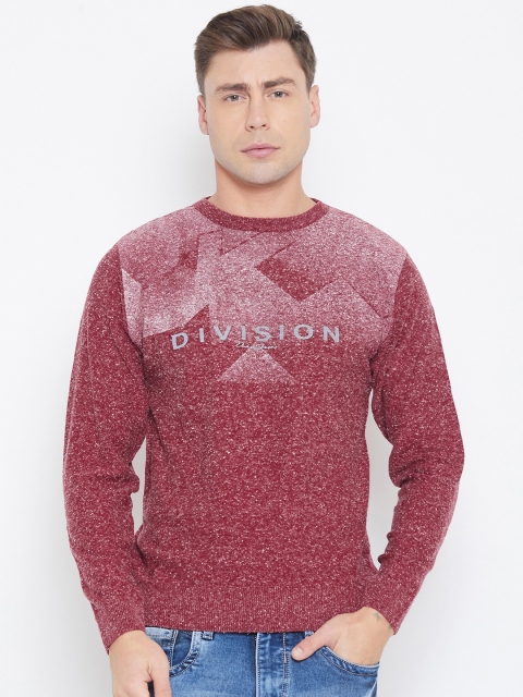 

Duke Men Red Printed Pullover