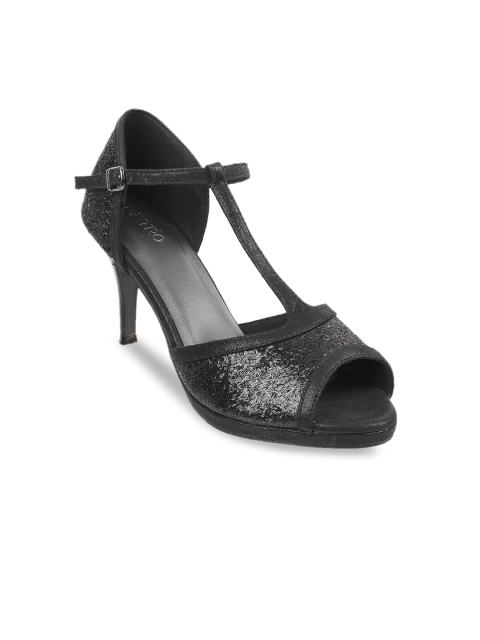 

Metro Women Black Solid Stilettos