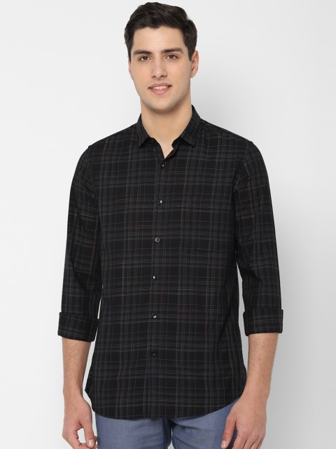 

Allen Solly Men Black & White Slim Fit Checked Casual Shirt