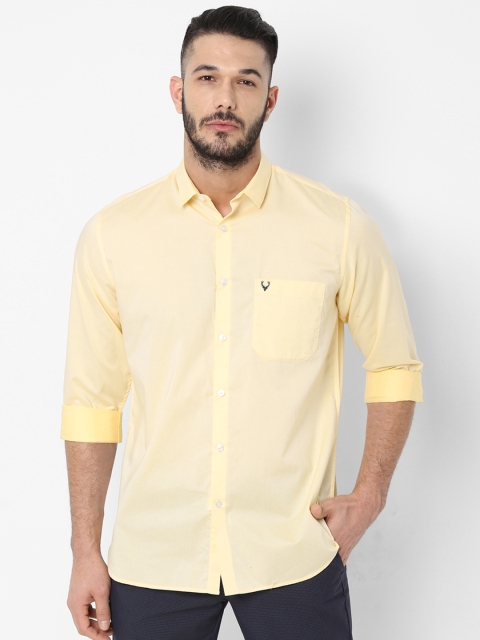 

Allen Solly Men Yellow Slim Fit Solid Casual Shirt