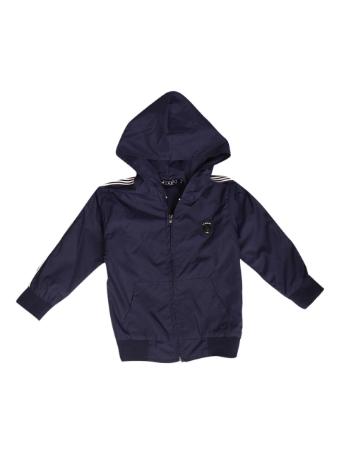 

Noddy Boys Navy Blue Solid Windcheater Padded Jacket