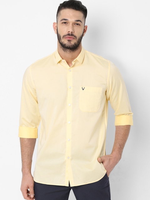 

Allen Solly Men Yellow Slim Fit Solid Casual Shirt
