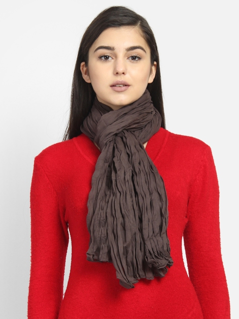 

Anekaant Women Brown Solid Stole