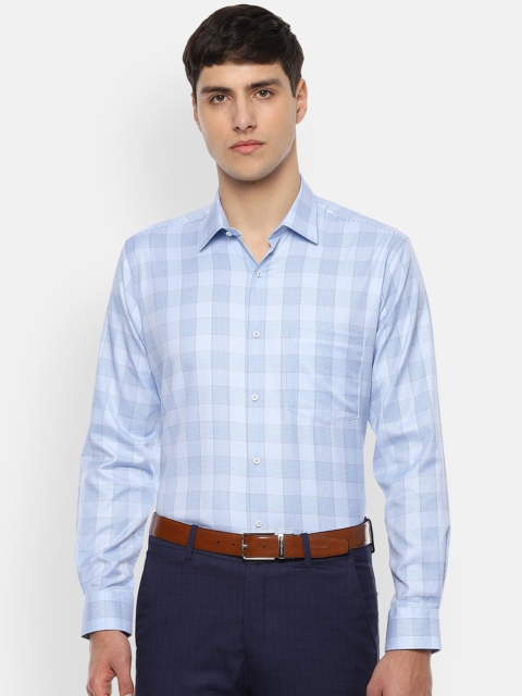 

Van Heusen Men Blue Regular Fit Checked Formal Shirt