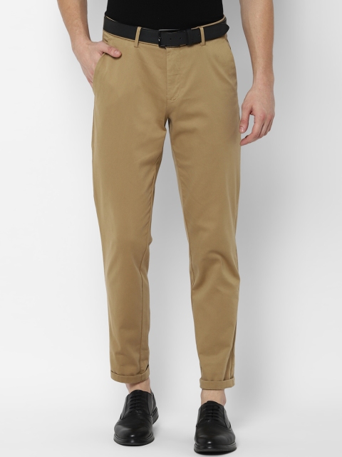 

Allen Solly Men Khaki Slim Fit Solid Regular Trousers