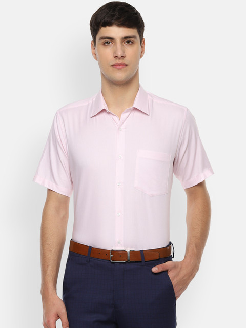 

Van Heusen Men Pink Regular Fit Solid Formal Shirt