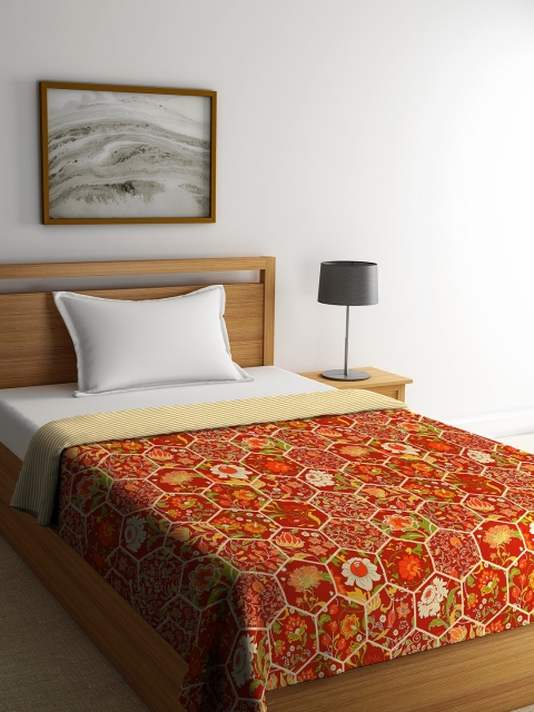

Portico New York Red & Green Floral AC Room 120 GSM Single Bed Comforter