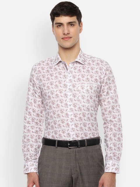 

Van Heusen Men White & Mauve Slim Fit Printed Formal Shirt