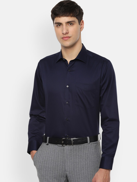 

Van Heusen Men Navy Blue Regular Fit Solid Formal Shirt