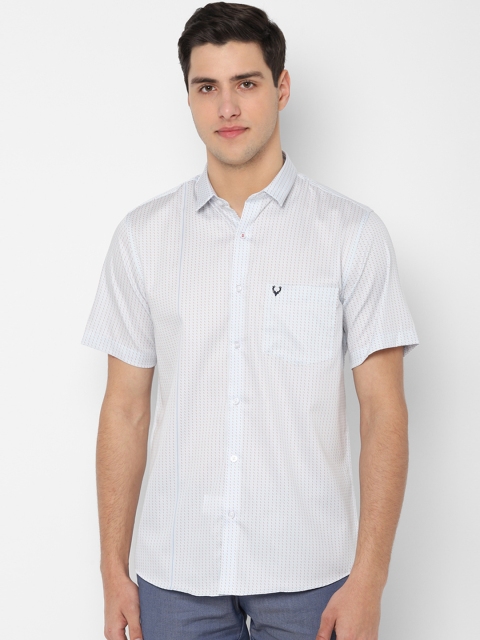 

Allen Solly Men Blue Slim Fit Printed Casual Shirt