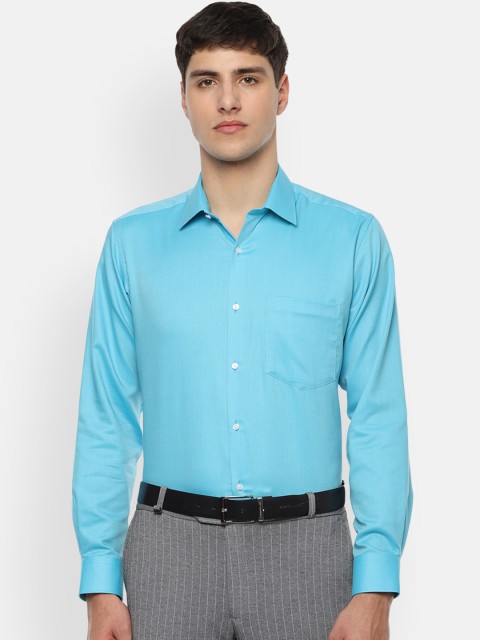 

Van Heusen Men Blue Solid Regular Fit Formal Shirt