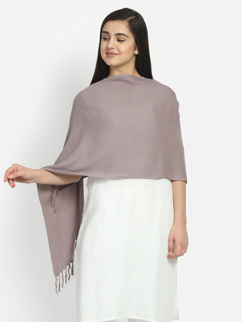 

Anekaant Women Grey Solid Stole