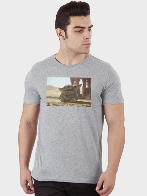 

The Mandalorian By Free Authority Grey Men Half Sleeve T-Shirt