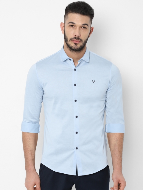 

Allen Solly Men Blue Slim Fit Solid Casual Shirt