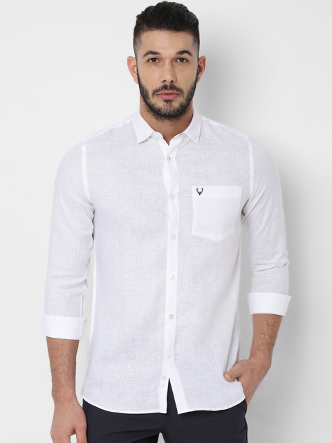 

Allen Solly Men White Slim Fit Solid Casual Shirt