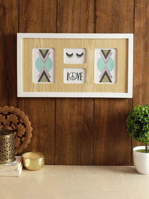 

House Of Accessories Brown & White Solid Wall Photo Frames