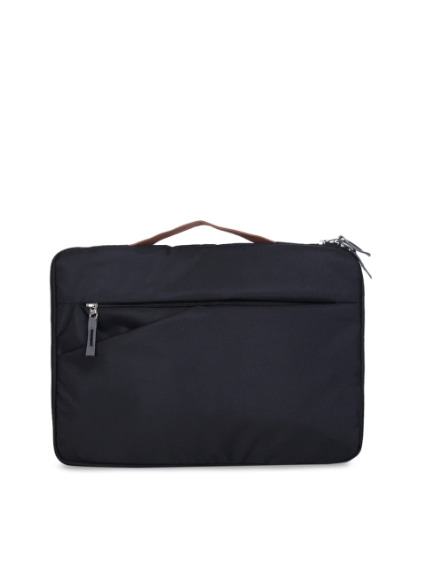 

yelloe Women Black Solid Laptop Bag