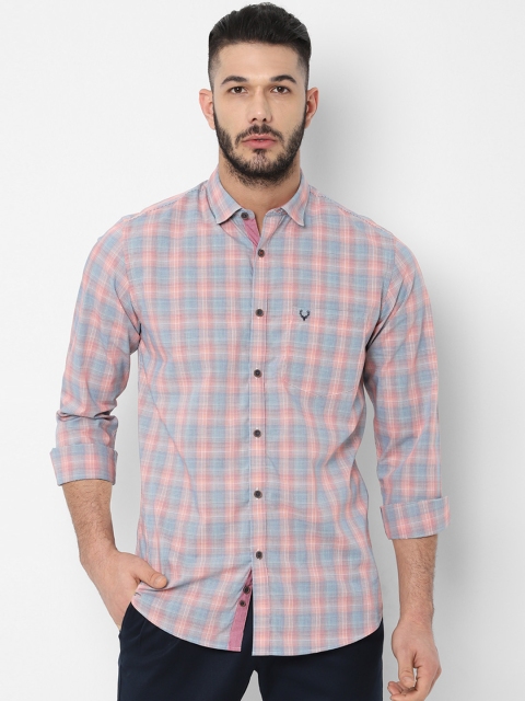 

Allen Solly Men Blue & Red Slim Fit Checked Casual Shirt