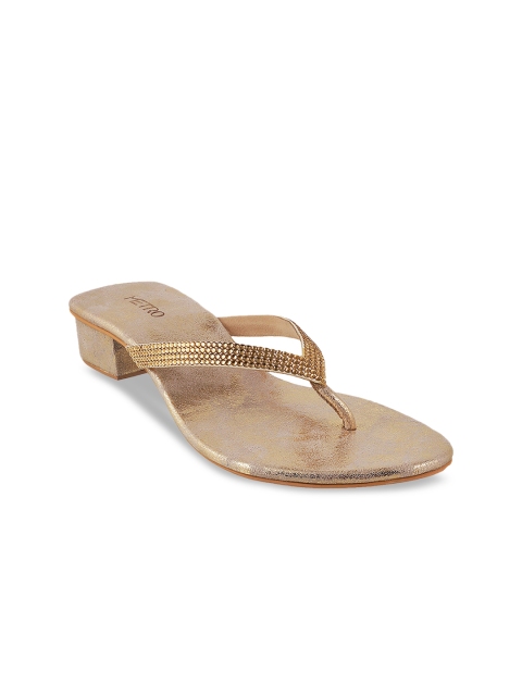 

Metro Women Gold-Toned Embellished Heels