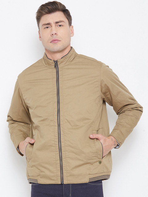 

Duke Men Brown Solid Padded Jacket