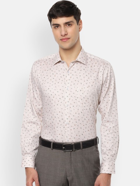 

Van Heusen Men Beige Regular Fit Printed Formal Shirt