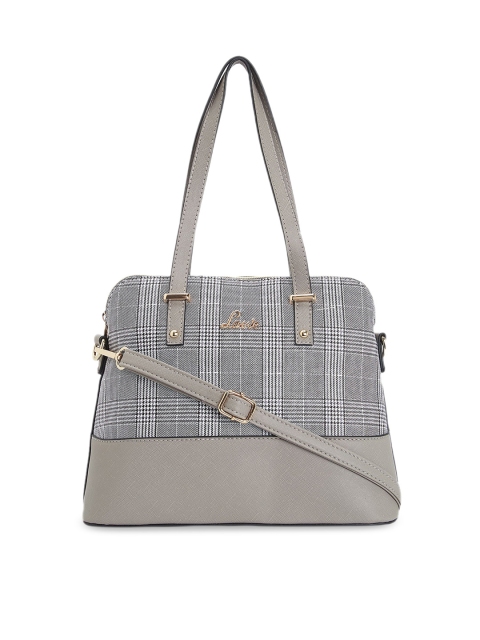 

Lavie Grey Checked Handheld Bag