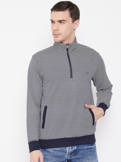 

Duke Men Blue & White Striped Sweatshirt