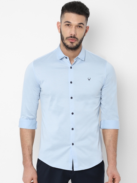 

Allen Solly Men Blue Slim Fit Solid Casual Shirt