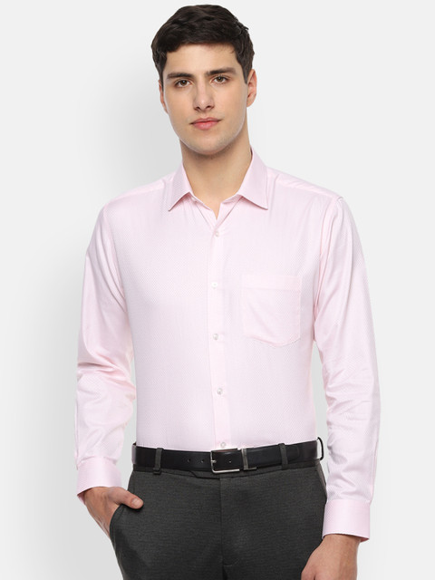 

Van Heusen Men Pink Regular Fit Printed Formal Shirt