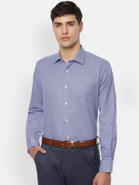 

Van Heusen Men Blue Regular Fit Printed Formal Shirt