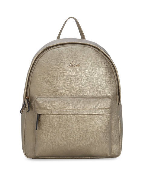 

Lavie Women Gunmetal-Toned Solid Backpack, Metallic