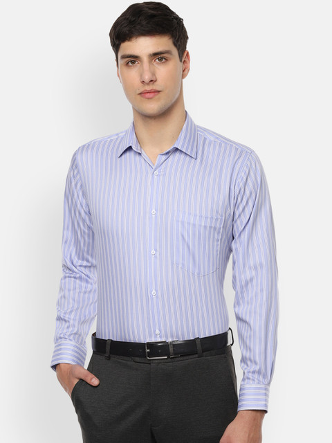 

Van Heusen Men Blue & White Regular Fit Striped Formal Shirt