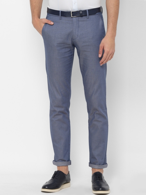 

Allen Solly Men Blue Slim Fit Self Design Chinos