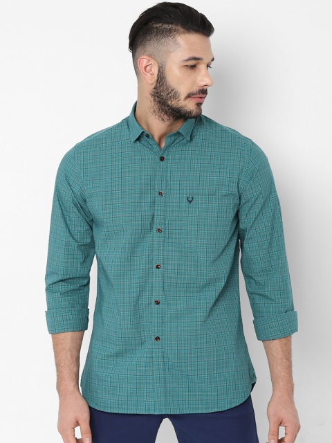 

Allen Solly Men Green Slim Fit Checked Casual Shirt