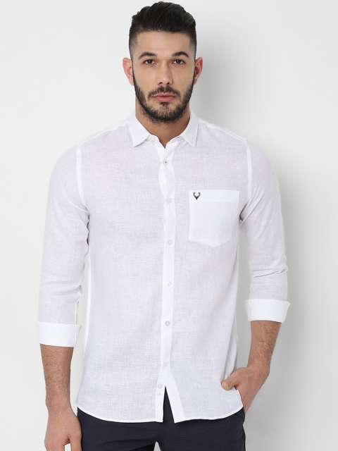 

Allen Solly Men White Slim Fit Solid Casual Shirt
