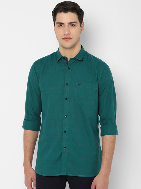 

Allen Solly Men Green Slim Fit Solid Casual Shirt