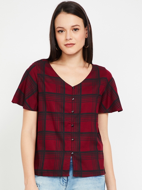 

Fame Forever by Lifestyle Women Red Checked Top