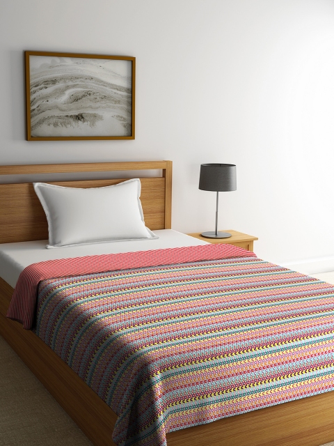 

Portico New York Multicoloured Striped AC Room 120 GSM Single Bed Comforter, Multi