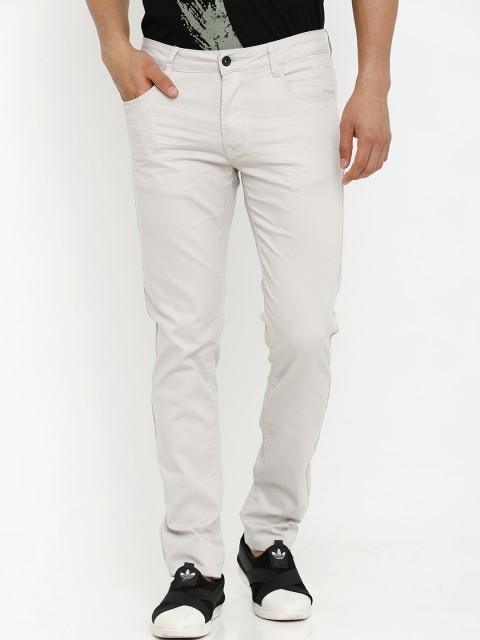 

Rex Straut Jeans Men Off-White Slim Fit Mid-Rise Clean Look Jeans