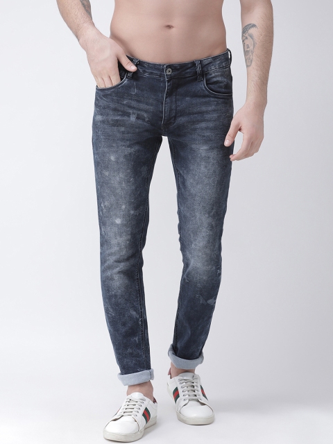

Rex Straut Jeans Men Blue Tapered Fit Mid-Rise Clean Look Stretchable Jeans
