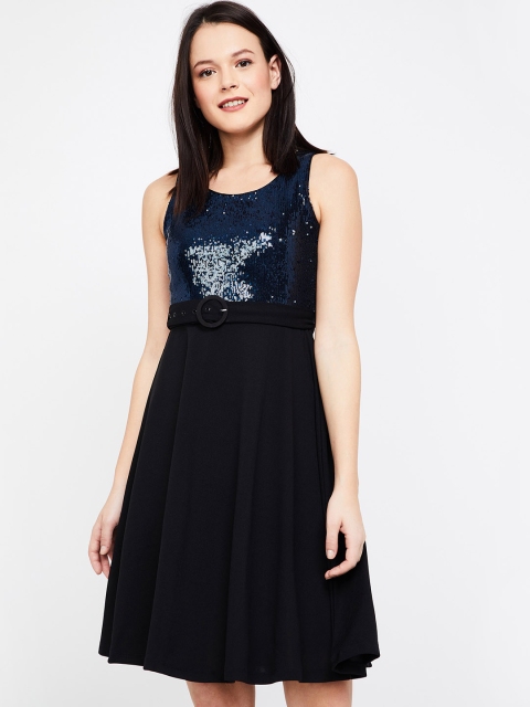 

CODE by Lifestyle Women Black Solid A-Line Dress