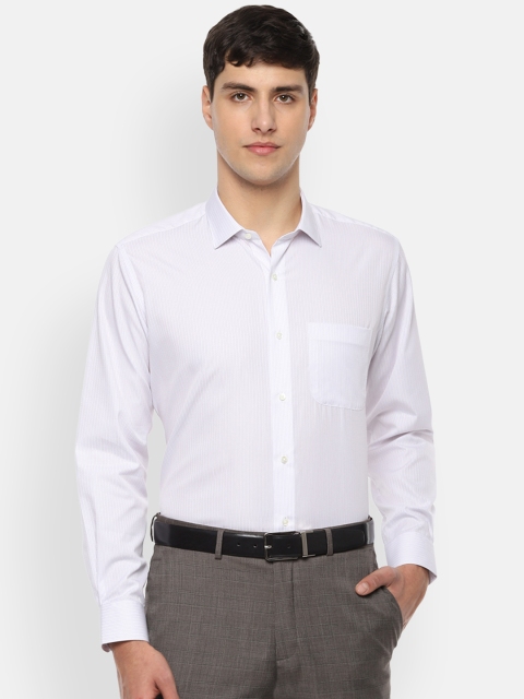 

Van Heusen Men White & Grey Regular Fit Striped Formal Shirt