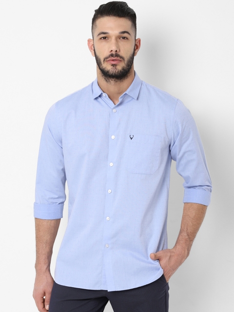 

Allen Solly Men Blue Slim Fit Self Design Casual Shirt