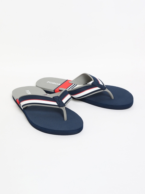 

Forca by Lifestyle Men Navy Blue & Grey Colourblocked Thong Flip-Flops