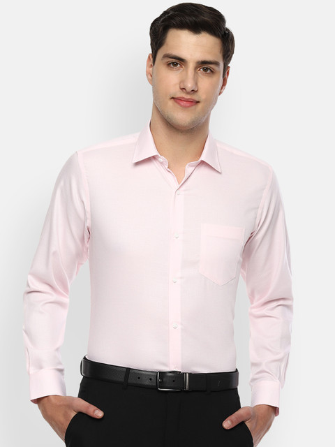 

Van Heusen Men Pink Regular Fit Solid Formal Shirt