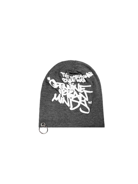 

NOISE Unisex Grey & White Printed Beanie