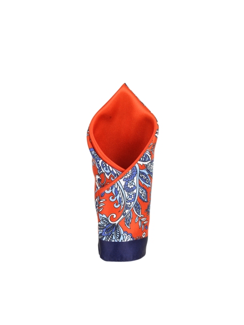 

Alvaro Castagnino Men Orange & Blue Printed Pocket Square
